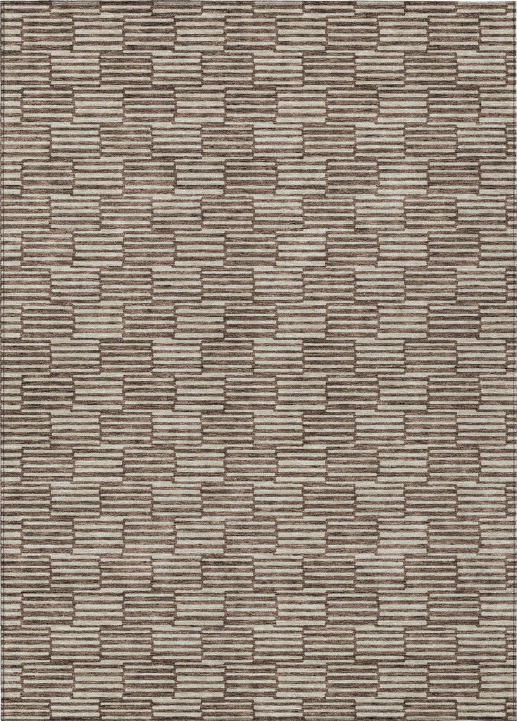 Piper Looms Chantille Lines ACN918 Brown Machine Washable Area Rug main image