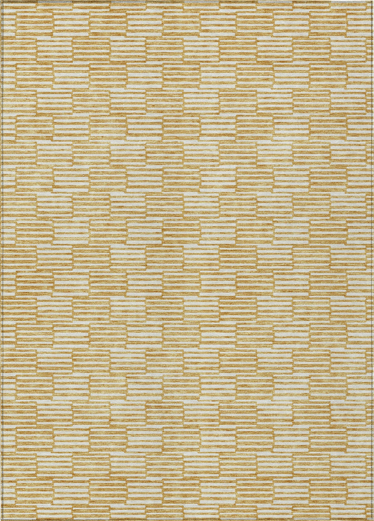 Piper Looms Chantille Lines ACN918 Gold Machine Washable Area Rug main image