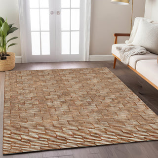 Piper Looms Chantille Lines ACN918 Paprika Machine Washable Area Rug Lifestyle Image Feature