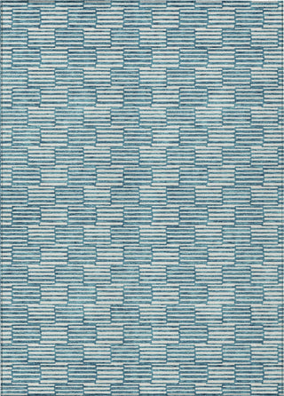 Piper Looms Chantille Lines ACN918 Teal Machine Washable Area Rug main image