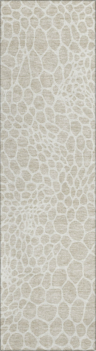 Piper Looms Chantille Geometric ACN919 Beige Machine Washable Area Rug Runner Main Image