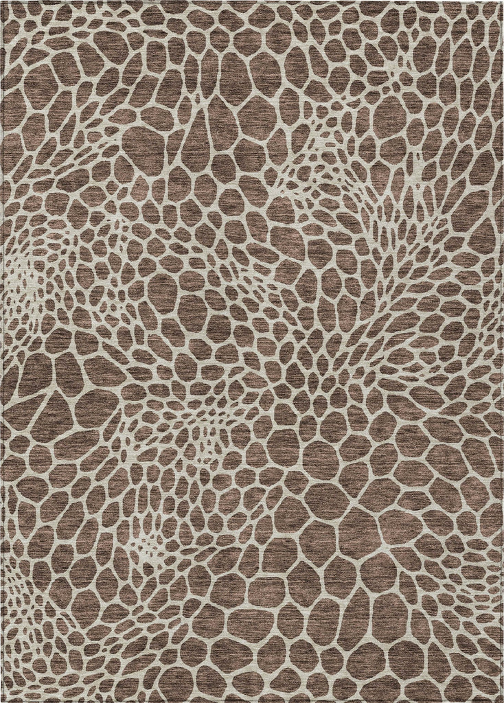 Piper Looms Chantille Geometric ACN919 Brown Machine Washable Area Rug main image