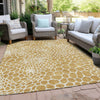 Piper Looms Chantille Geometric ACN919 Gold Machine Washable Area Rug Outdoor Lifestyle Image Feature