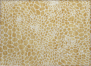 Piper Looms Chantille Geometric ACN919 Gold Machine Washable Area Rug Scatter Main Image