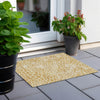 Piper Looms Chantille Geometric ACN919 Gold Machine Washable Area Rug Scatter Outdoor Lifestyle Image Feature