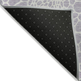 Piper Looms Chantille Geometric ACN919 Lilac Machine Washable Area Rug Backing Image