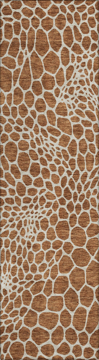 Piper Looms Chantille Geometric ACN919 Paprika Machine Washable Area Rug Runner Main Image