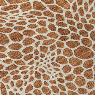 Piper Looms Chantille Geometric ACN919 Paprika Machine Washable Area Rug Swatch Image