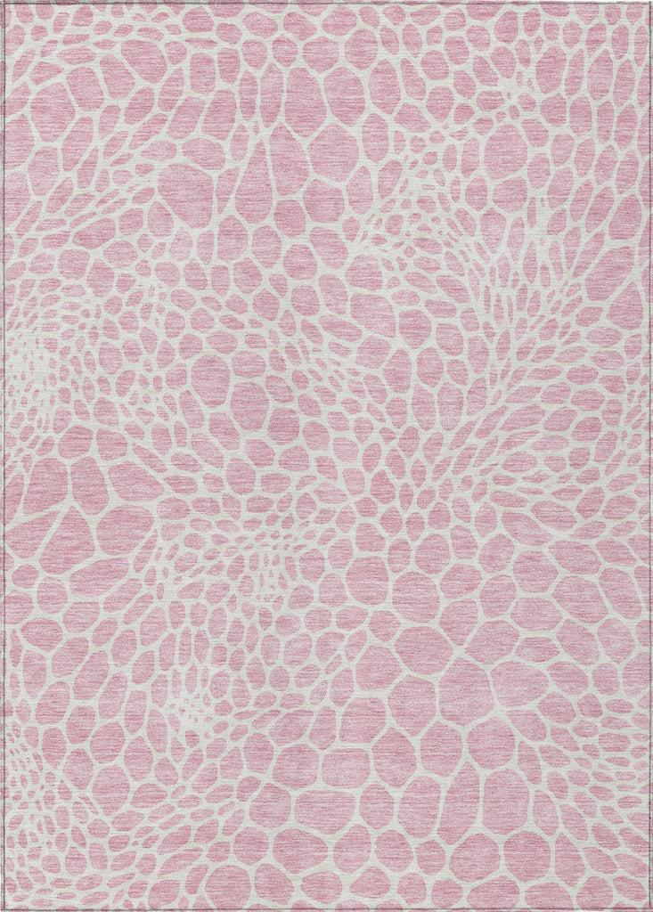 Piper Looms Chantille Geometric ACN919 Pink Machine Washable Area Rug main image