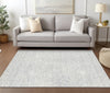 Piper Looms Chantille Geometric ACN919 Silver Machine Washable Area Rug Lifestyle Image Feature