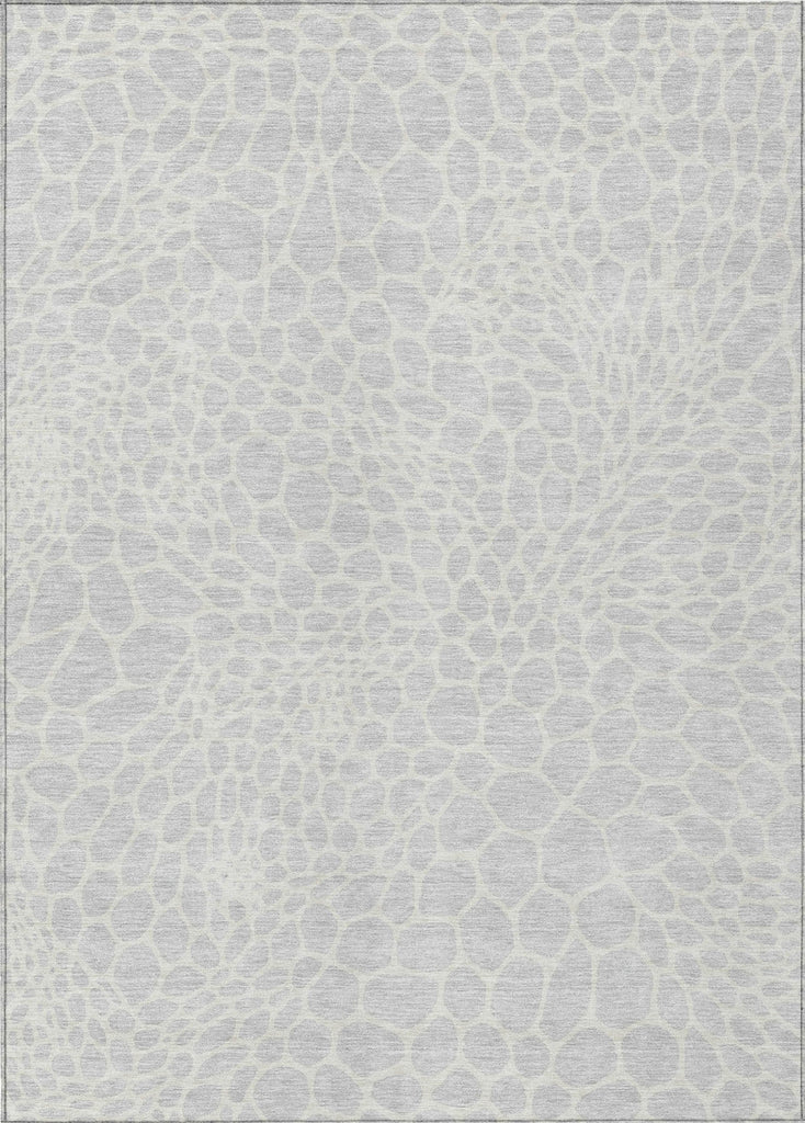 Piper Looms Chantille Geometric ACN919 Silver Machine Washable Area Rug main image