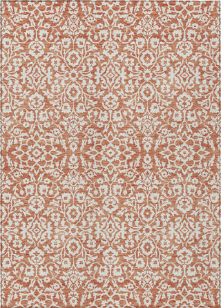 Piper Looms Chantille Damask ACN920 Coral Machine Washable Area Rug main image