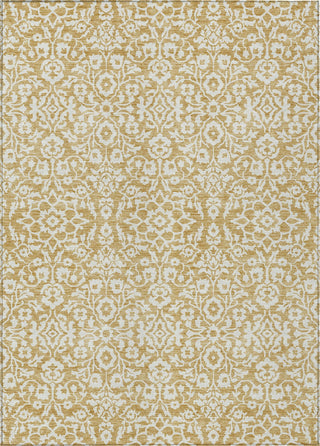 Piper Looms Chantille Damask ACN920 Gold Machine Washable Area Rug main image
