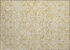 Piper Looms Chantille Damask ACN920 Gold Machine Washable Area Rug Scatter Main Image