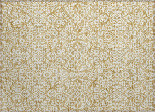 Piper Looms Chantille Damask ACN920 Gold Machine Washable Area Rug Scatter Main Image