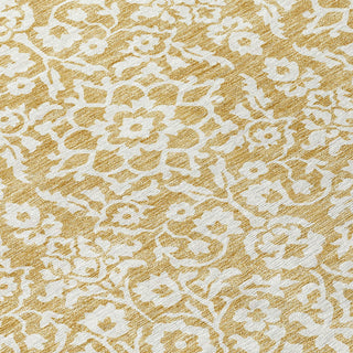 Piper Looms Chantille Damask ACN920 Gold Machine Washable Area Rug Swatch Image