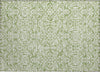 Piper Looms Chantille Damask ACN920 Green Machine Washable Area Rug Scatter Main Image