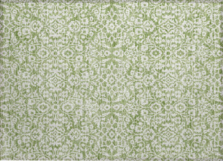 Piper Looms Chantille Damask ACN920 Green Machine Washable Area Rug Scatter Main Image