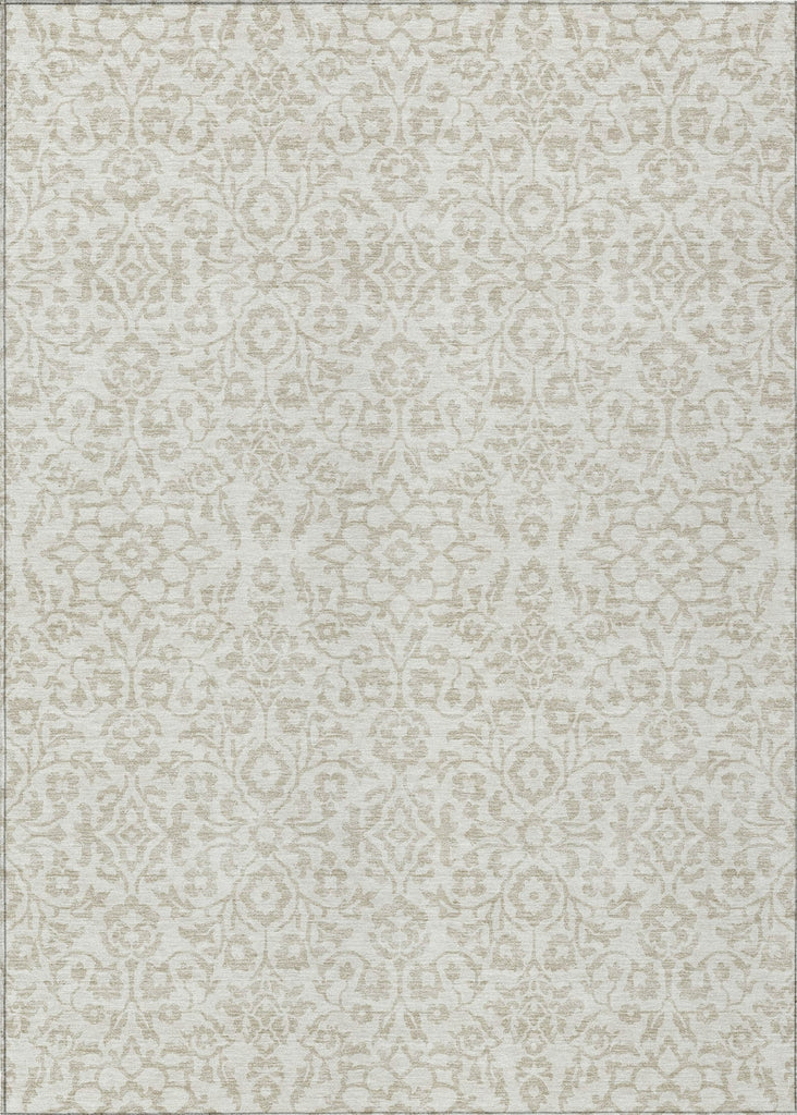 Piper Looms Chantille Damask ACN920 Ivory Machine Washable Area Rug main image