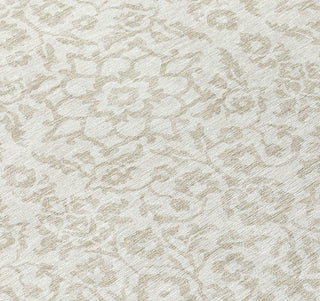 Piper Looms Chantille Damask ACN920 Ivory Machine Washable Area Rug Swatch Image