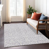 Piper Looms Chantille Damask ACN920 Lavender Machine Washable Area Rug Lifestyle Image Feature