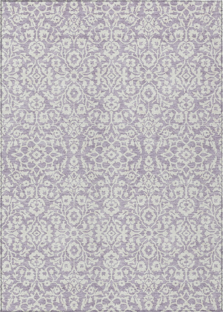 Piper Looms Chantille Damask ACN920 Lavender Machine Washable Area Rug main image
