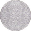 Piper Looms Chantille Damask ACN920 Lavender Machine Washable Area Rug Round Main Image
