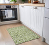 Piper Looms Chantille Damask ACN920 Olive Machine Washable Area Rug Scatter Lifestyle Image Feature