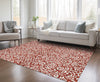 Piper Looms Chantille Damask ACN920 Red Machine Washable Area Rug Lifestyle Image Feature