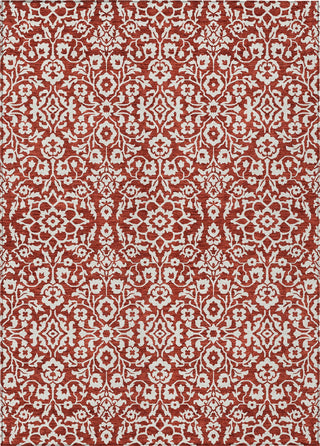 Piper Looms Chantille Damask ACN920 Red Machine Washable Area Rug main image