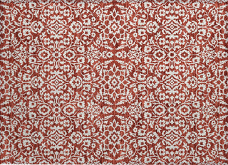 Piper Looms Chantille Damask ACN920 Red Machine Washable Area Rug Scatter Main Image