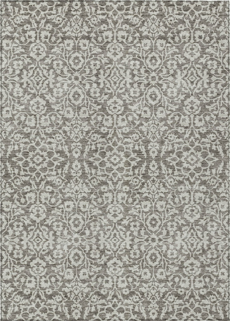 Piper Looms Chantille Damask ACN920 Taupe Machine Washable Area Rug main image