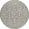Piper Looms Chantille Damask ACN920 Taupe Machine Washable Area Rug Round Main Image