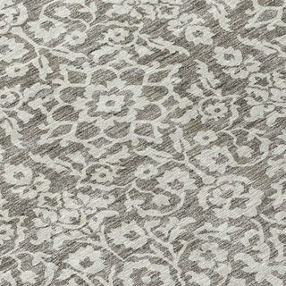 Piper Looms Chantille Damask ACN920 Taupe Machine Washable Area Rug Swatch Image