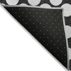 Piper Looms Chantille Circles ACN921 Black Machine Washable Area Rug Backing Image