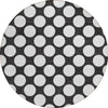 Piper Looms Chantille Circles ACN921 Black Machine Washable Area Rug Round Main Image