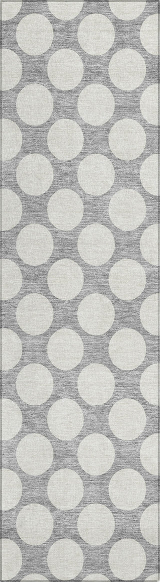 Piper Looms Chantille Circles ACN921 Gray Machine Washable Area Rug Runner Main Image
