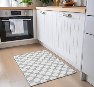 Piper Looms Chantille Circles ACN921 Gray Machine Washable Area Rug Scatter Lifestyle Image Feature