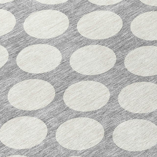 Piper Looms Chantille Circles ACN921 Gray Machine Washable Area Rug Swatch Image