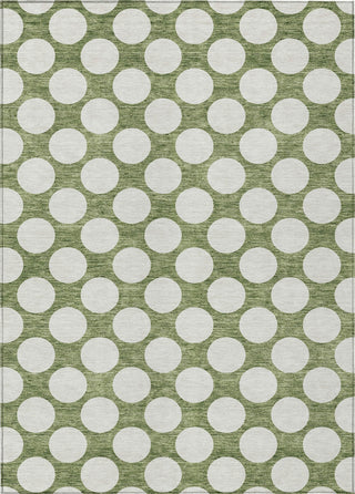Piper Looms Chantille Circles ACN921 Green Machine Washable Area Rug main image
