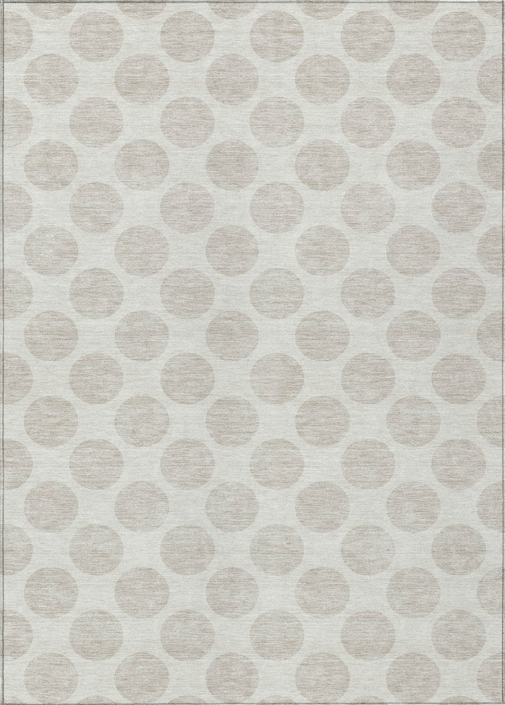 Piper Looms Chantille Circles ACN921 Ivory Machine Washable Area Rug main image