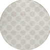 Piper Looms Chantille Circles ACN921 Ivory Machine Washable Area Rug Round Main Image