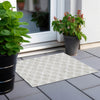Piper Looms Chantille Circles ACN921 Ivory Machine Washable Area Rug Scatter Outdoor Lifestyle Image Feature