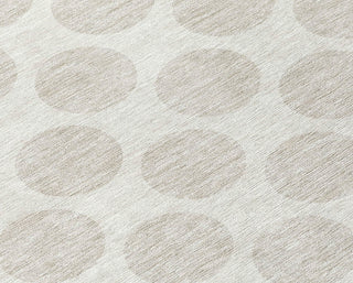 Piper Looms Chantille Circles ACN921 Ivory Machine Washable Area Rug Swatch Image