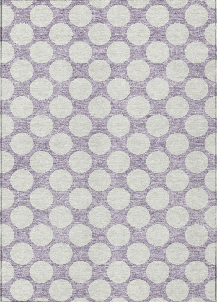 Piper Looms Chantille Circles ACN921 Lavender Machine Washable Area Rug main image