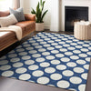 Piper Looms Chantille Circles ACN921 Navy Machine Washable Area Rug Lifestyle Image Feature
