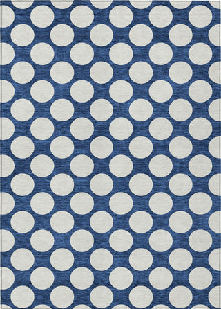 Piper Looms Chantille Circles ACN921 Navy Machine Washable Area Rug main image