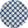 Piper Looms Chantille Circles ACN921 Navy Machine Washable Area Rug Round Main Image