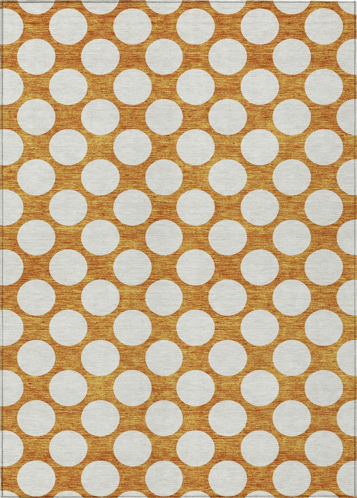Piper Looms Chantille Circles ACN921 Orange Machine Washable Area Rug main image