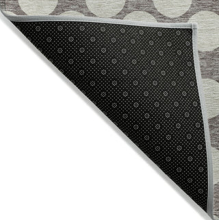 Piper Looms Chantille Circles ACN921 Taupe Machine Washable Area Rug Backing Image